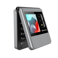 Pantalla dual de 2,4 pulgadas 2G GSM Doble Tarjeta Sim Batería grande botón plegable función teléfonos