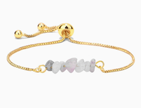 Nouveau bracelet en chaîne vénitienne en fer pour femmes d'Amazon avec pierre naturelle, design minimaliste pour le bureau/la carrière