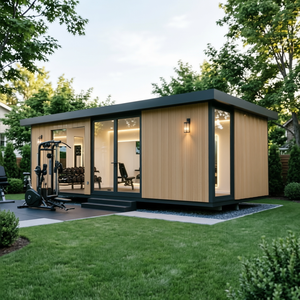 Conteneur de gym extérieur pour jardin, salle de fitness préfabriquée, structure en acier durable, isolé et résistant aux intempéries - Product Image 1