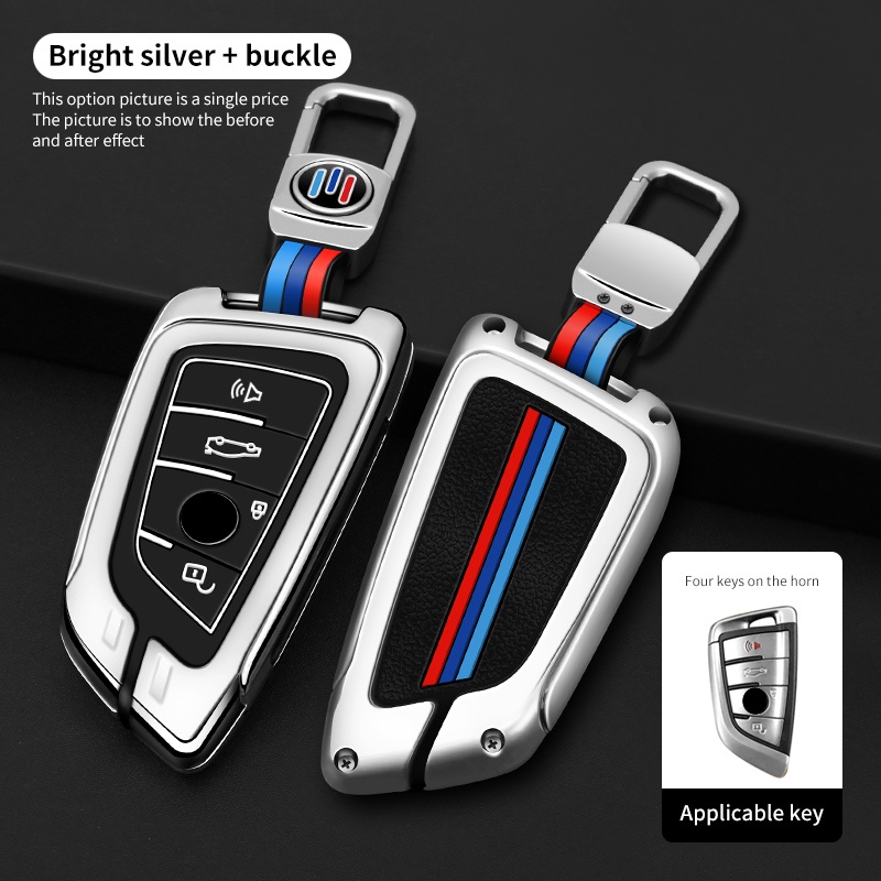 Argent brillant + boucle (4 boutons) A