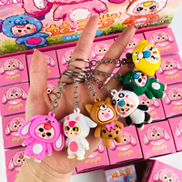 Bébé trois 24 pièces Pvc porte-clés mystère aveugle boîte nouveau produit Explosion créatif pendentif bricolage jouet enfants jouets cadeaux