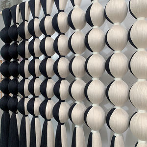 Toile de fond à franges et pompons, style minimaliste européen moderne, color blocking, pour <span class=keywords><strong>balcon</strong></span>, jardin d'herbes aromatiques, art mural décoratif moderne - Product Image 3