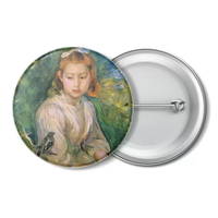 Insigne en métal en plastique de style antique et moderne circulaire personnalisable de 58mm Photos personnalisées et fond de marque en métal de dessin animé
