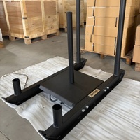 OKPRO Chariot de musculation professionnel en acier pour entraînement, à charge par plaques, personnalisable pour traction et poussée