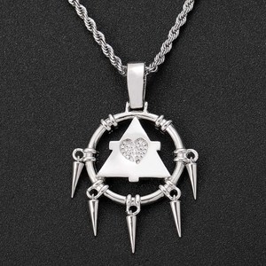 Collar Hip Hop con Colgante de Rueda del Milenio para Hombre, Incrustaciones de Cobre y Circonio, Borla Redonda, Accesorios Retro - Product Image 2