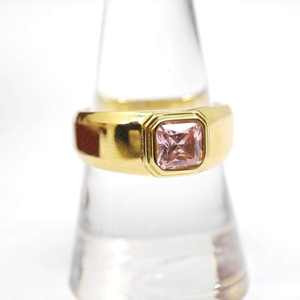 Anillo Moderno de Aleación de Cobalto-Cromo Chapado en Oro de 18K de UM Jewelry, Venta al por Mayor para Uso Diario Unisex/Hombres/Mujeres, Regalo de Aniversario Informal - Product Image 4