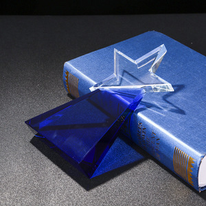 Trophée étoile en verre bleu personnalisé Écrits de logo gravés au laser en cristal clair pour les événements de danse <span class=keywords><strong>Concours</strong></span> de beauté scolaire Poli - Product Image 5