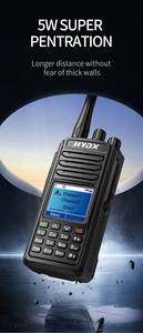 Hydx D2000 cộng với công suất cao 5W băng tần kép UHF VHF tầm xa 10km cầm tay Walkie-Talkie gmrs đài phát thanh cho hai cách giao tiếp - Product Image 4