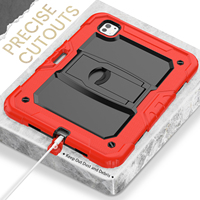 Étui en silicone robuste et résistant avec béquille pour iPad Pro 13 M5 2025 8e génération, protection contre les chutes
