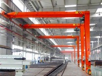 Pont roulant semi-portique électrique de haute qualité, modèle BMH, capacité 2-10t, portée 10m~20m, utilisé en atelier de mécanique pour soulever des marchandises