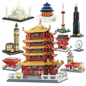 Serie de bloques de construcción Wange, adornos de ensamblaje, bloques de construcción de paisajes famosos, partículas - Product Image 4