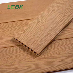 Chống nứt ngoài trời 3D dập nổi 3m 4m hạt gỗ rỗng Composite decking Gỗ Tếch ngoài trời <span class=keywords><strong>WPC</strong></span> decking sàn cho ban công - Product Image 2