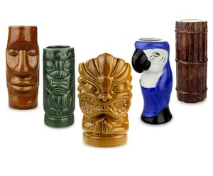 Tazas de cerámica tiki personalizadas, juego de tazas de bar tiki para beber en bar, superventas, venta al por mayor - Product Image 1
