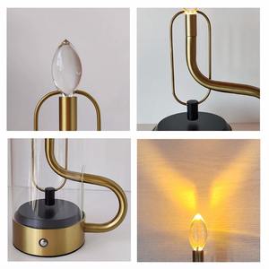 Lampe de table tactile pour restaurant et bar, veilleuse USB rechargeable, bougie d'ambiance, lampe à bougie pour la maison - Product Image 6