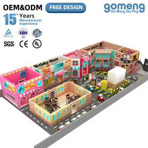 Casa de juegos temática de parque de atracciones, mini ciudad, tienda creativa, equipo de juegos interior para niños, casa de juegos de rol para niños - Product Image 1