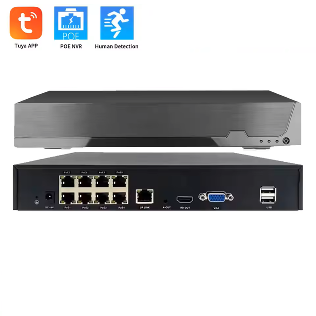 Tuya Smart Life 4K 8CH POE NVR Video Recorder IP Security Surveillance Camera CCTV System 8MP CCTV Network Video Recorder