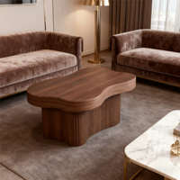 Table basse en bois durable de style nordique moderne et écologique avec cadre en métal pour salon, bureau, table à thé