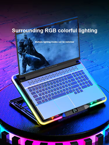 Tuyệt vời ROC Hot người bán RGB ánh sáng hiệu ứng chơi game gấp máy tính xách tay Cooler đứng hiệu suất cao Máy tính xách tay làm mát miếng đệm - Product Image 5
