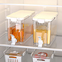 Seau à jus en plastique, distributeur d'eau 1,5 L, récipient moderne pour réfrigérateur, refroidisseur de boissons