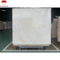 Dalle de marbre blanc rétroéclairé en onyx de l'âge glacial translucide de haute qualité, pierre naturelle pour panneau mural, plateau de table, comptoir, hôtels