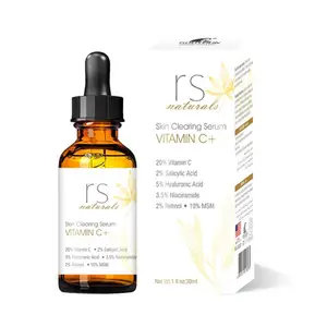 Sérum éclaircissant pour la peau, vitamine C, naturels de qualité, vente en gros