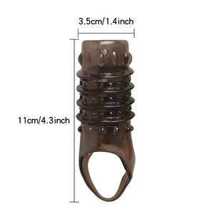 Venta caliente silicona pene manga pene anillo condón adultos juguetes sexuales para hombre - Product Image 5