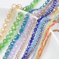 2 3 4 6 8 10mm AB Perles rondes en cristal pour bracelets Perles rondes en verre à facettes pour la fabrication de bijoux Fournitures de bricolage Charms
