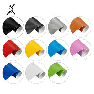 Film PVC Berkualitas Tinggi 4D Serat Karbon Pembungkus Mobil <span class=keywords><strong>Vinyl</strong></span> Film Hitam Kuning Stiker Kendaraan Pembungkus Mobil Film - Product Image 3