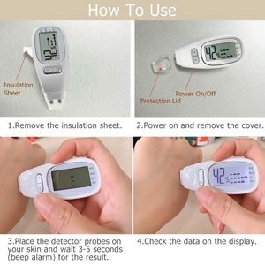 Testeur d'hydratation numérique portable pour le visage, analyseur de peau, corneomètre, mesureur d'hydratation cutanée, testeur d'eau et d'huile - Product Image 5