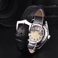 Montre automatique SK pour homme, réserve de marche, cadran squelette, étanche, acier inoxydable
