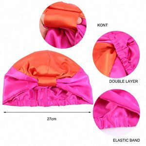 Bonnet Turban en Satin Soyeux Uni Unisexe Ajustable pour Usage Quotidien, Sommeil et Soins Oncologiques - Vente en Gros, Livraison Rapide, Personnalisable OEM - Product Image 3