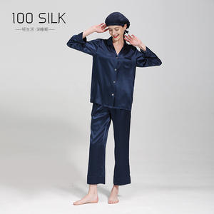 Großhandel 19MM 6A Pure Silk Pyjamas 2-teiliges Set Damen Mulberry Silk Pyjamas - Product Image 6