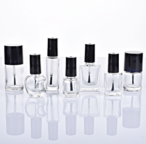 Bottiglia all'ingrosso di smalto per unghie con pennello di vetro di diverse dimensioni e forme con chiusura a vite - Product Image 1