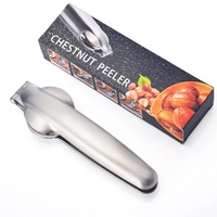 Cascanueces d'outils de cuisine personnalisés Casse-noix de pin en acier inoxydable Ouvre-châtaignes Casse-noisette manuel