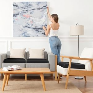 Cojín de Asiento Médico de Espuma Viscoelástica Grande <span class=keywords><strong>para</strong></span> Silla de Oficina, Cojín de Cuña Grueso y Firme con Base Antideslizante - Product Image 2