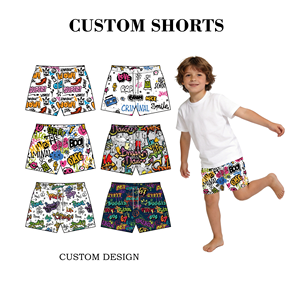 Shorts personnalisés avec motif graffiti urbain, deux poches, cordon de serrage <span class=keywords><strong>blanc</strong></span>, pour garçons, en tissu maillé fermé ou ouvert, boutique - Product Image 1