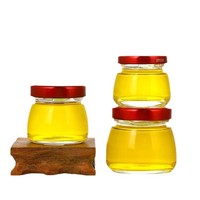 Pot en verre résistant à la chaleur vide de 30ml, 50ml, 75ml, 120ml, 150ml, 200ml pour dessert, gelée, confiture, caviar, miel avec bouchon à vis