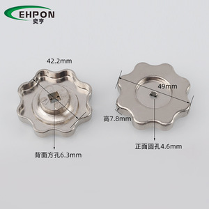 Bouton de volant métallique EHPON, diamètre 49 mm, en acier inoxydable, pour accessoire de charge de réfrigérant - Product Image 1