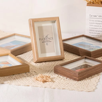 Cadre de présentation moderne en MDF à cavité profonde avec impression UV et verre acrylique pour affichage d'art 3D DIY (5/6/8 pouces/A4)