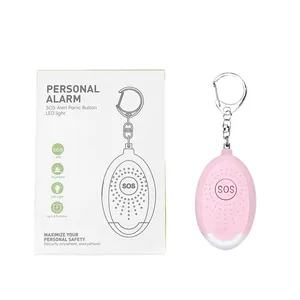 Alarma de Seguridad Personal Portátil con Luz LED, 130 Decibeles, Llavero de Autodefensa para Mujeres, Niños y Ancianos, Hecho de Plástico, Venta al Por Mayor - Product Image 1