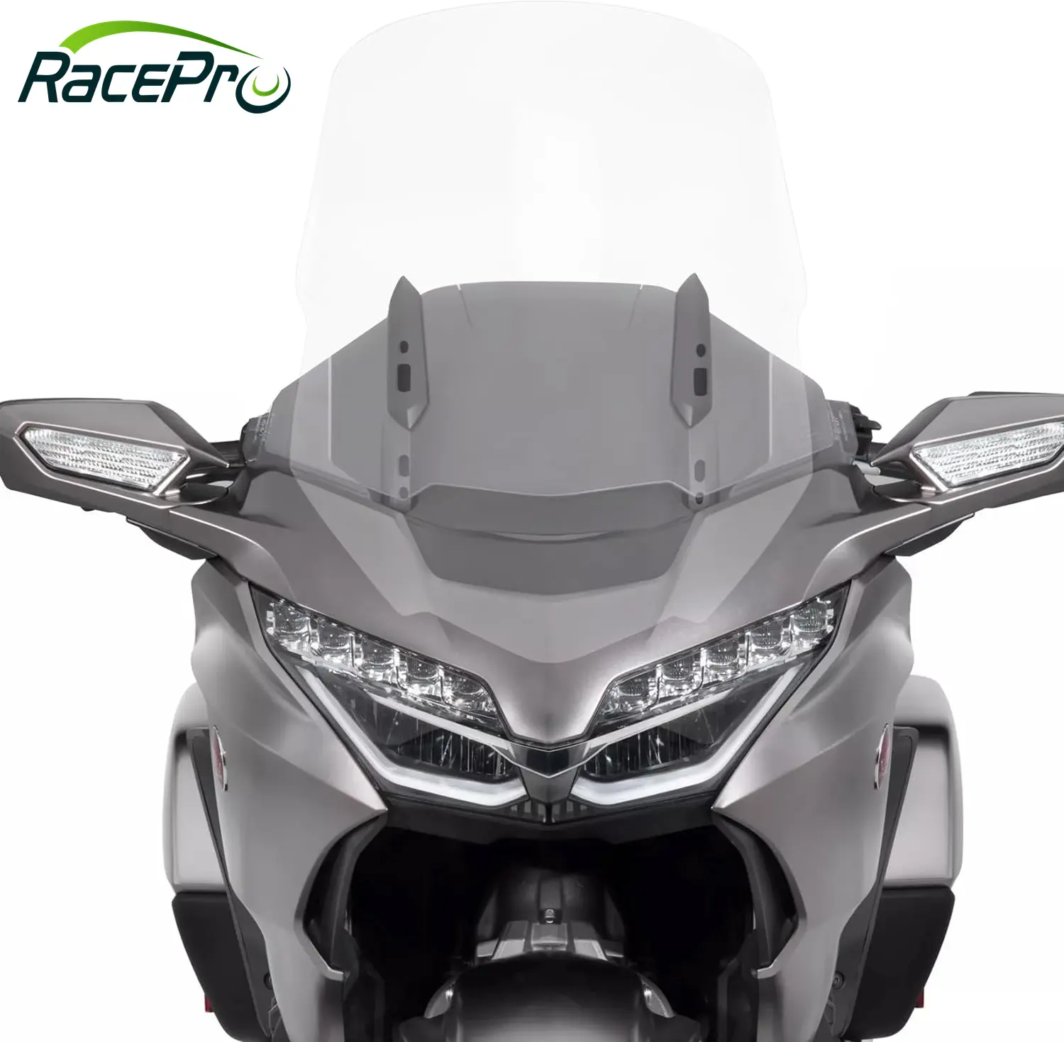 RACEPRO Hochwertiger PC Kunststoff Klarfarbe Motorrad 23 Zoll Windschutzscheibe Windschutzscheibe für Honda Goldwing GL1800 2018-2023