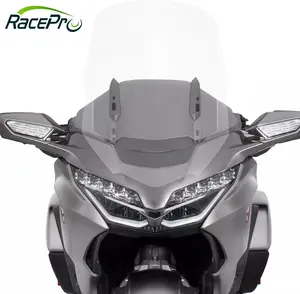 RACEPRO High Quality PC Plastic Clear Color Motorcycle 23" Windscreen Windshield for Honda Goldwing GL1800 2018-2023