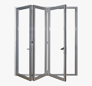 알루미늄 유리 접이식 도어 디자인 수평 이중 접이식 도어 접이식 도어 하드웨어 - Product Image 6