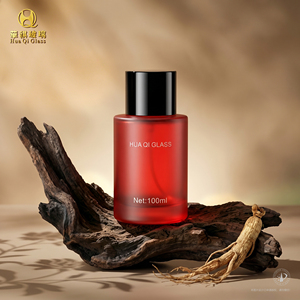 Botella de <span class=keywords><strong>Perfume</strong></span> de Vidrio de Lujo Personalizada de 100 ml con Tapa de Textura de Cuero, Botella de Fragancia de Vidrio Vacía para Hombres y Mujeres - Product Image 4