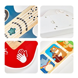 Bé Guitar An Toàn Không Dây Bằng Gỗ Âm Nhạc Trẻ Mới Biết Đi Đồ Chơi Trẻ Em Tìm Hiểu Làm Thế Nào Để Chơi Âm Nhạc Ma Thuật Cảm Ứng Ban Guitar - Product Image 3