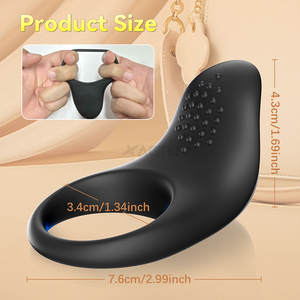 Yeni gelen esnek silikon Penis halkası vibratör titreşimli halka erkekler için seks oyuncakları çift - Product Image 5