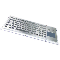 Clavier en métal robuste en acier inoxydable étanche industriel Panelmout avec touches de fonction et pavé tactile de souris
