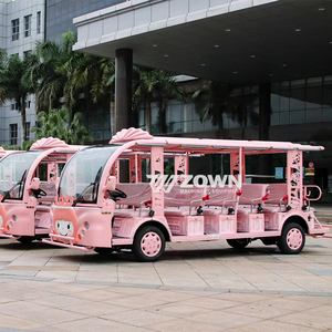 รถบัสชมวิวไฟฟ้าสีชมพูสำหรับสถานที่ท่องเที่ยวในสวนสนุก - Product Image 3