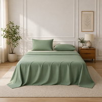 Ensemble de draps de lit en bambou rafraîchissant, literie douce et soyeuse
