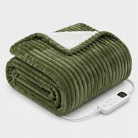 Couverture Chauffante OEM/ODM Taille 50 x 60 cm avec Contrôleur Unique, Électrique en Flanelle/Sherpa, 6 Niveaux de Chauffage, Arrêt Automatique 4H en Cas de Surchauffe